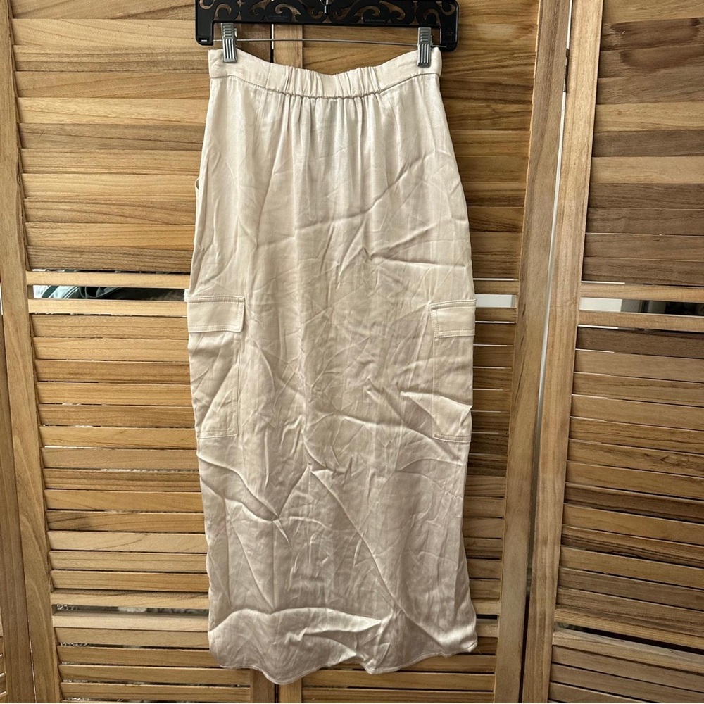 Dissh Matilda Pearl Satin Midi Skirt Size 2 - Picture 6 of 7